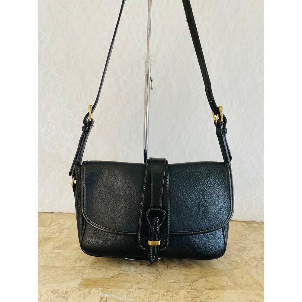 Rare Dooney AND Bourke Equestrian AWL crossbody/shoulder bag Black color